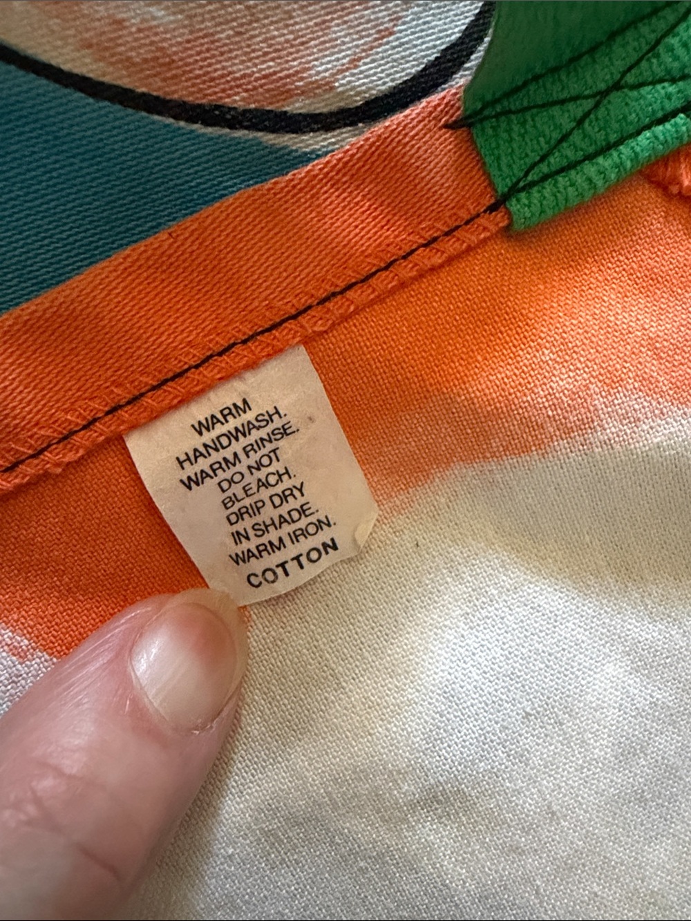 Vintage Katsui Australia Whimsical Hand painted/hand printed Collectible Apron - Picture 6 of 6
